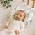 Coussin ergonomique bébé en gaze de coton eucalyptus Eucalyptus, vert, gris 2 - vertbaudet enfant 
