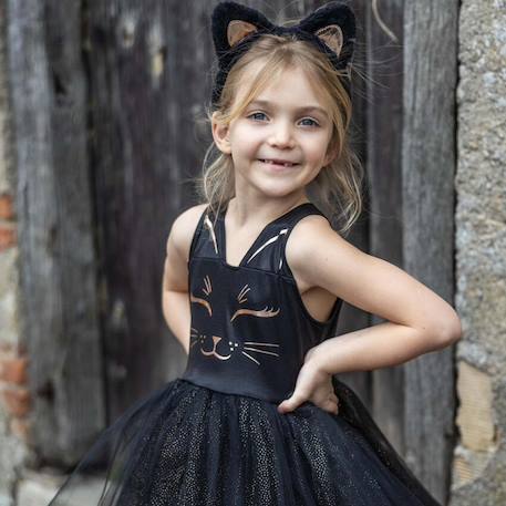 Déguisement enfant – robe chat noir avec bandeau oreilles Noir 1 - vertbaudet enfant 