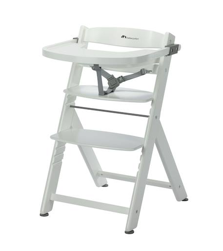 Chaise haute bébé en bois avec tablette timba Natural (wood)+Warm gray+White 9 - vertbaudet enfant 