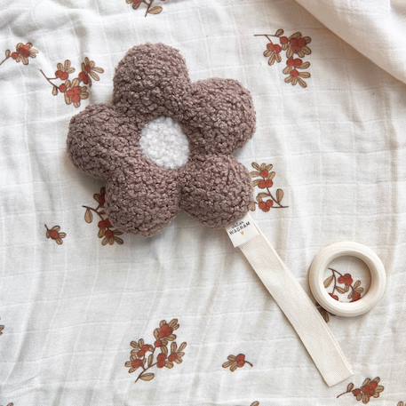 Attache tétine fleur moumoute Beige, marron+Marron, beige 8 - vertbaudet enfant 