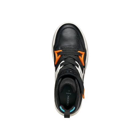 Baskets montantes à scratch Blanc c0050+Noir c0038+Noir orange 18 - vertbaudet enfant 