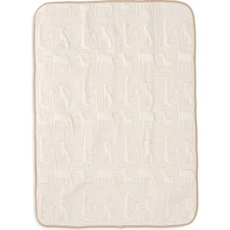 Couverture en coton jungle jambo biscuit-oatmeal (100 x 150 cm) Beige, marron 2 - vertbaudet enfant 