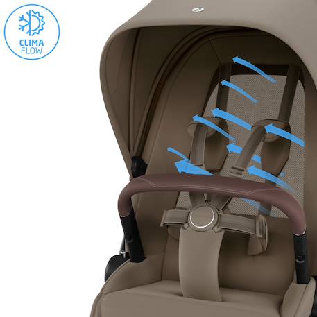 Poussette ultra confortable fame Copper terra+Moon graphite+Oak truffle+Sapphire sand 18 - vertbaudet enfant 