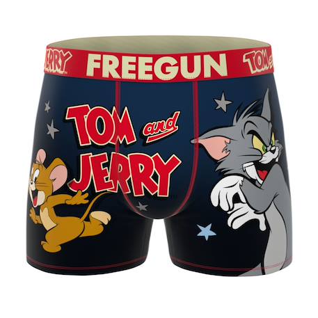 Lot de 3 boxers Garçon  junior tom and jerry Gris/noir/bleu foncé/rouge/marron/jaune/rose/bleu/vert 2 - vertbaudet enfant 