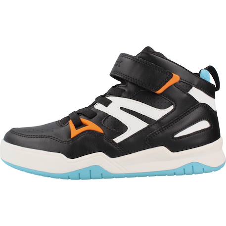 Baskets montantes à scratch Blanc c0050+Noir c0038+Noir orange 8 - vertbaudet enfant 