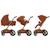 Poussette ultra confortable fame Copper terra+Moon graphite+Oak truffle+Sapphire sand 2 - vertbaudet enfant 