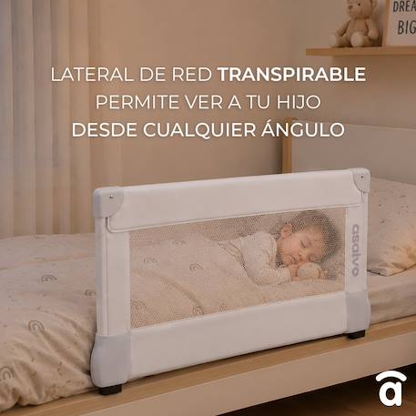 Barrière 90 cm pour lit standard Blanc+Gris 4 - vertbaudet enfant 