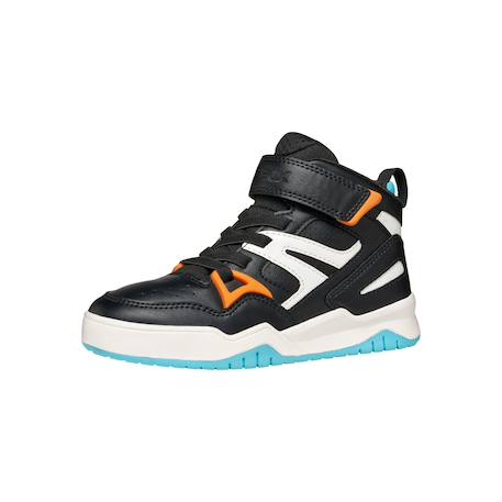 Baskets montantes à scratch Blanc c0050+Noir c0038+Noir orange 14 - vertbaudet enfant 