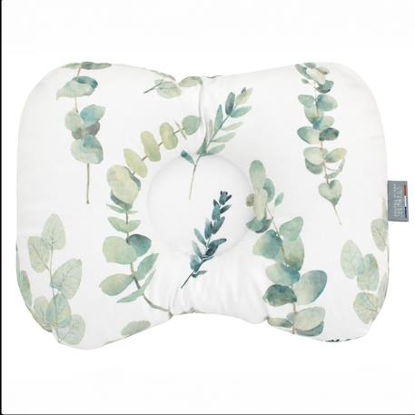 Coussin ergonomique bébé en gaze de coton eucalyptus Eucalyptus, vert, gris 1 - vertbaudet enfant 