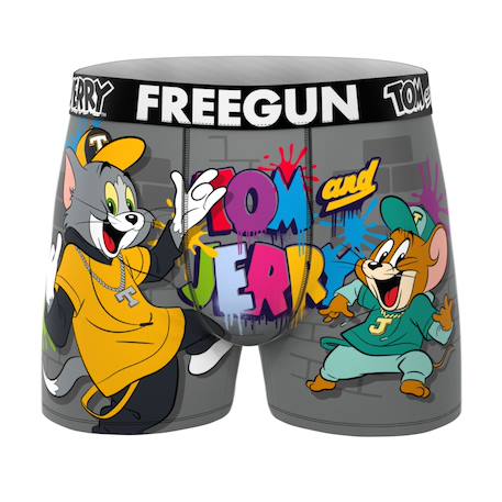 Lot de 3 boxers Garçon  junior tom and jerry Gris/noir/bleu foncé/rouge/marron/jaune/rose/bleu/vert 5 - vertbaudet enfant 