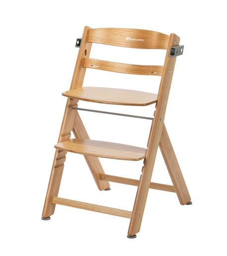 Chaise haute bébé en bois avec tablette timba Natural (wood)+Warm gray+White 2 - vertbaudet enfant 