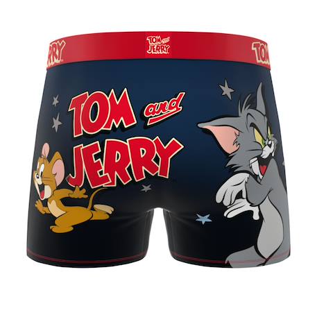 Lot de 3 boxers Garçon  junior tom and jerry Gris/noir/bleu foncé/rouge/marron/jaune/rose/bleu/vert 6 - vertbaudet enfant 