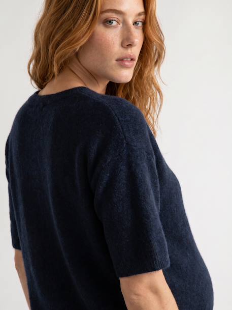Pull de grossesse manches courtes marine 4 - vertbaudet enfant 
