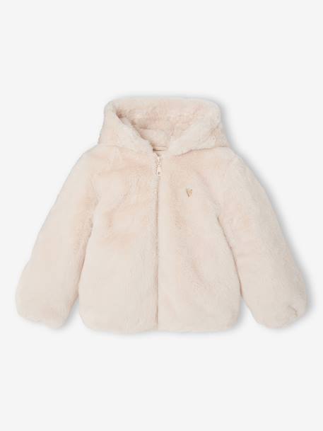 Manteau court fille écru 1 - vertbaudet enfant 