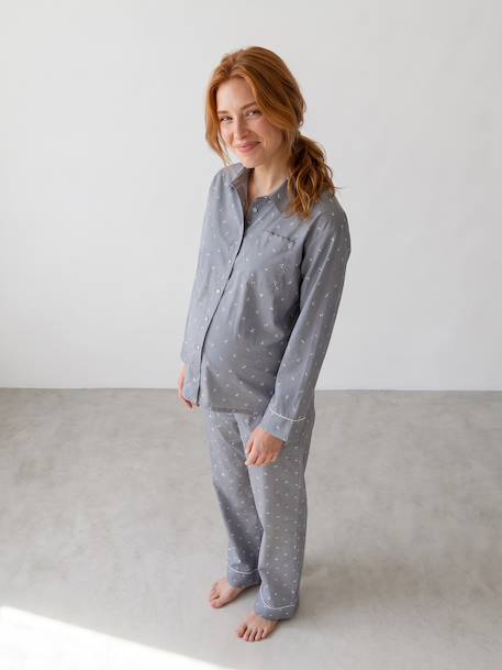 Pyjama grossesse et allaitement vert sauge 3 - vertbaudet enfant 