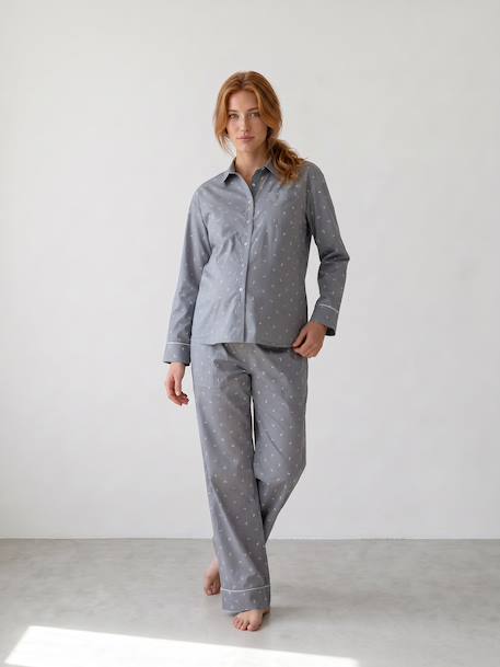 Pyjama grossesse et allaitement vert sauge 1 - vertbaudet enfant 