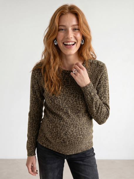 Pull de grossesse noir+vert 10 - vertbaudet enfant 