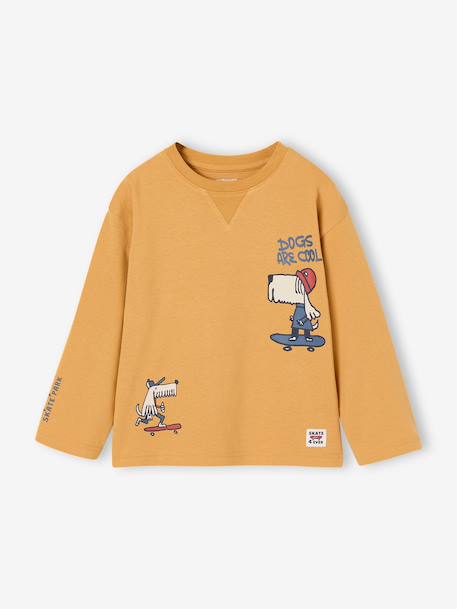 T-shirt manches longues garçon anthracite+jaune+pistache 6 - vertbaudet enfant 