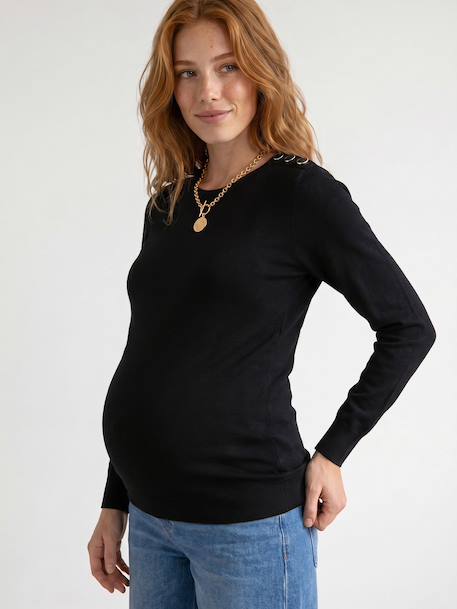 Pull de grossesse noir+vert 7 - vertbaudet enfant 