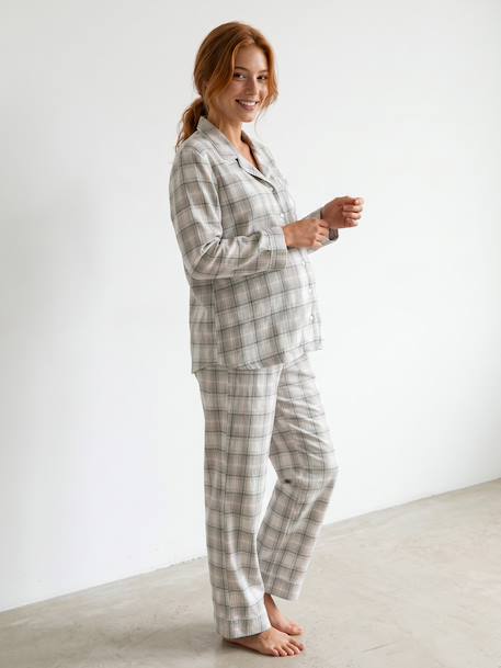 Pyjama grossesse et allaitement bois de rose 1 - vertbaudet enfant 