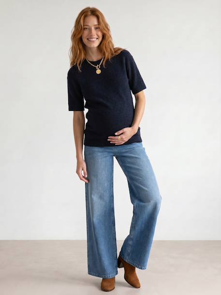 Pull de grossesse manches courtes marine 2 - vertbaudet enfant 