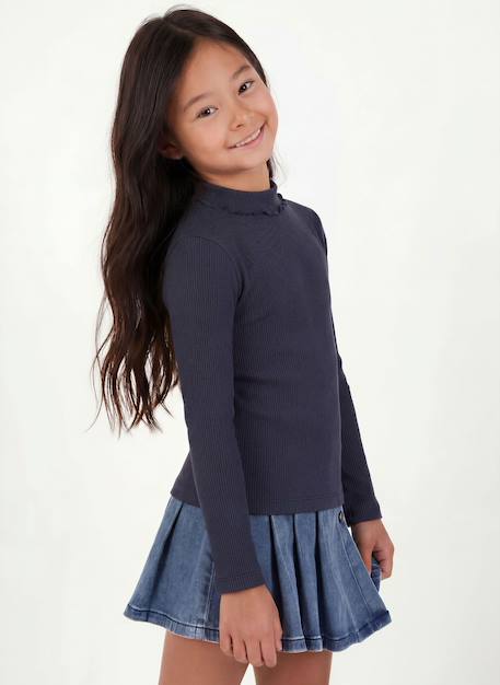 T-shirt fille en maille côtelée  - vertbaudet enfant