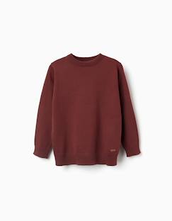Pull en maille avec extrémités côtelées  - vertbaudet enfant