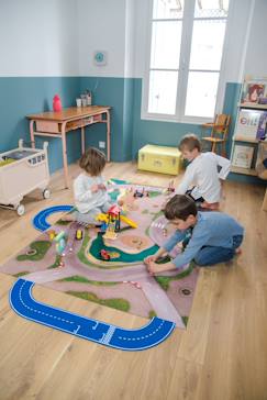 Linge de maison et décoration-Tapis de jeu enfant "Circuit Urbain" - fabriqué en France