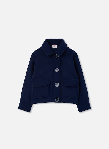Veste fille avec boutons Bleu 2 - vertbaudet enfant 
