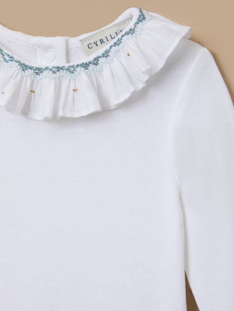 Body col smocké bébé Blanc casse 2 - vertbaudet enfant 