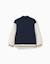 Blouson bomber en coton peigné avec imprimé Bleu foncé 2 - vertbaudet enfant 