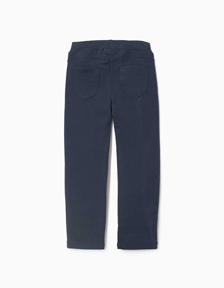 Jeggings à coupe skinny en coton peigné Bleu foncé 2 - vertbaudet enfant 