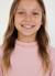 T-shirt fille en maille côtelée Rose 2 - vertbaudet enfant 