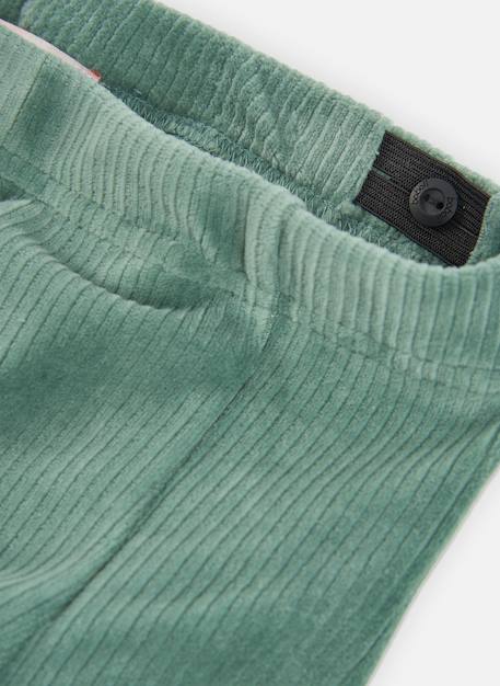 Pantalon fille velours côtelé Vert 3 - vertbaudet enfant 