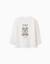 T-shirt en coton à manches longues avec imprimé art of looking Blanc 1 - vertbaudet enfant 