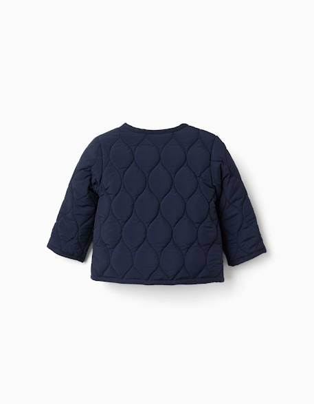 Veste matelassée avec boutons-pression Bleu foncé 2 - vertbaudet enfant 