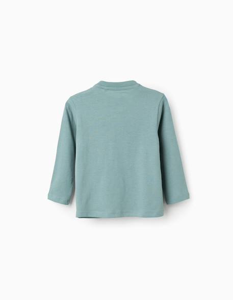 Lot de 2 t-shirts à manches longues avec imprimés Vert clair 2 - vertbaudet enfant 