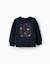 Sweat en coton peigné avec motif art et nature Blanc+Bleu foncé+Marron+Vert clair 5 - vertbaudet enfant 