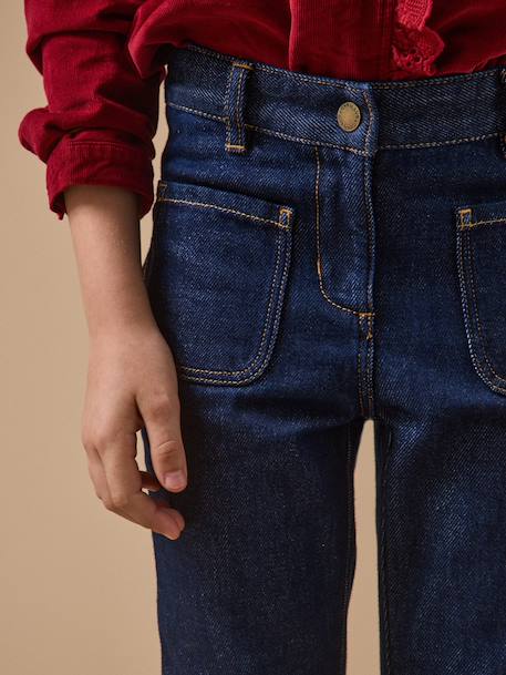 Pantalon flare fille denim Denim brut 3 - vertbaudet enfant 