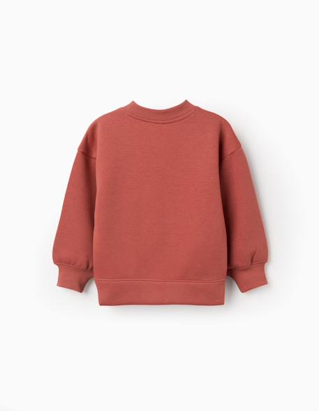 Sweat en coton peigné avec motif art et nature Blanc+Bleu foncé+Marron+Vert clair 10 - vertbaudet enfant 