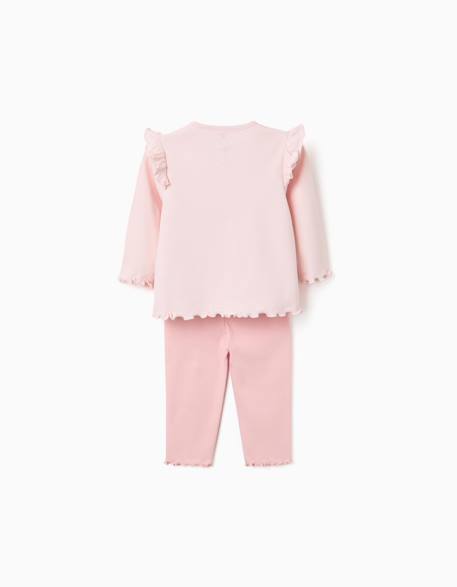 Pyjama en coton à manches longues et imprimé minnie & figaro Rose clair 3 - vertbaudet enfant 