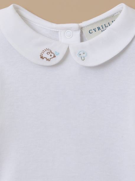 Body col brodé bébé Blanc casse 2 - vertbaudet enfant 