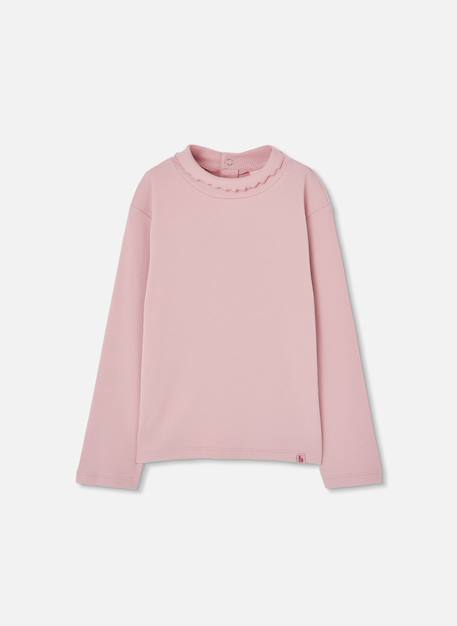 T-shirt fille en maille côtelée Rose 3 - vertbaudet enfant 