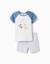 Pyjama short en coton avec mickey & pluto Bleu 1 - vertbaudet enfant 