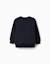 Sweat en coton peigné avec imprimé en relief Bleu foncé+Jaune+Vert clair 2 - vertbaudet enfant 