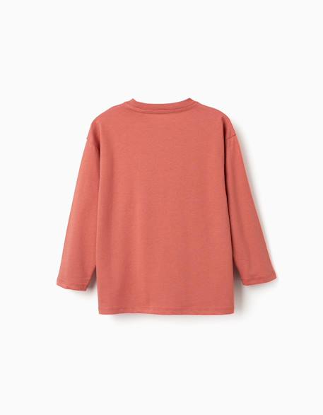 T-shirt en coton à manches longues avec imprimé creative eye Marron 2 - vertbaudet enfant 