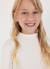 T-shirt fille en maille côtelée col roulé Blanc 2 - vertbaudet enfant 