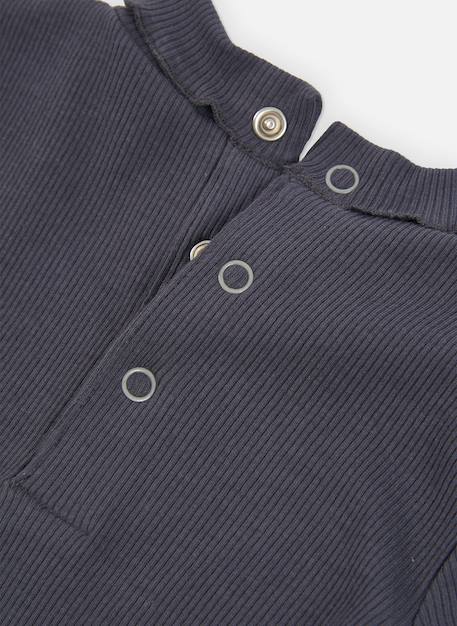 T-shirt fille en maille côtelée Gris 4 - vertbaudet enfant 