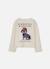 T-shirt fille en maille imprimé chien Beige 4 - vertbaudet enfant 