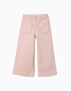 Pantalon en sergé  à jambe large avec poches à l'avant  - vertbaudet enfant